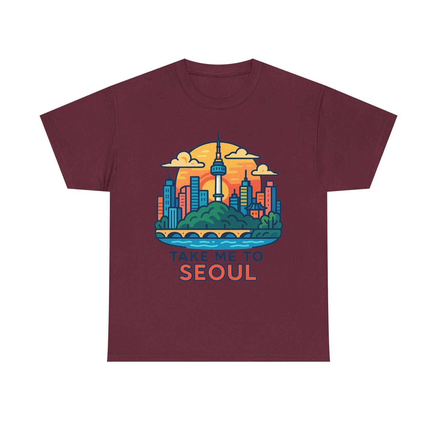 K-Pop Seoul Adventure Tee, Trendy Unisex T-Shirt, City Skyline Graphic, Music Lovers Gift, Casual Streetwear