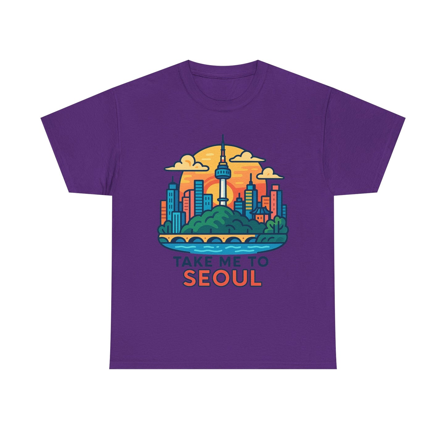 K-Pop Seoul Adventure Tee, Trendy Unisex T-Shirt, City Skyline Graphic, Music Lovers Gift, Casual Streetwear