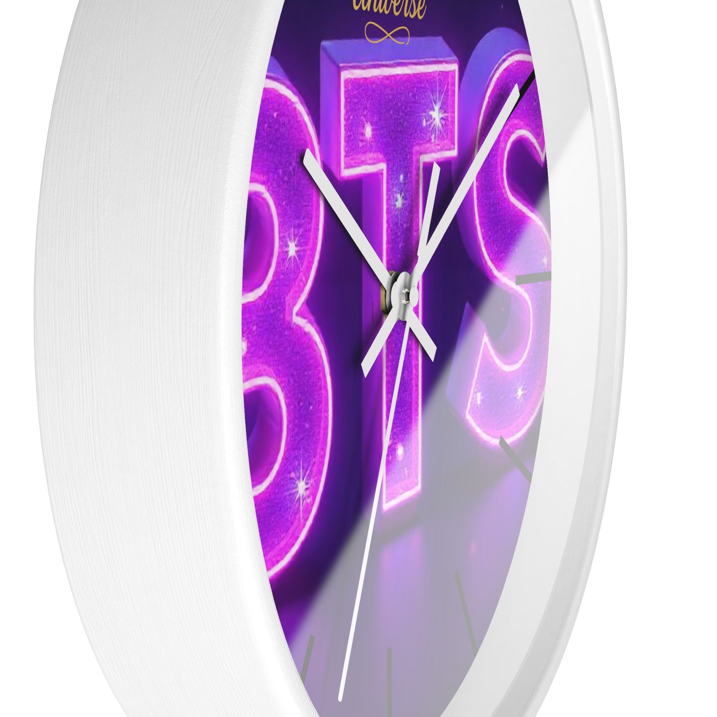BTS Neon Wall Clock - Fan Gift, Bedroom Decor, K-Pop Collectible, Unique Wall Art, Birthday Present