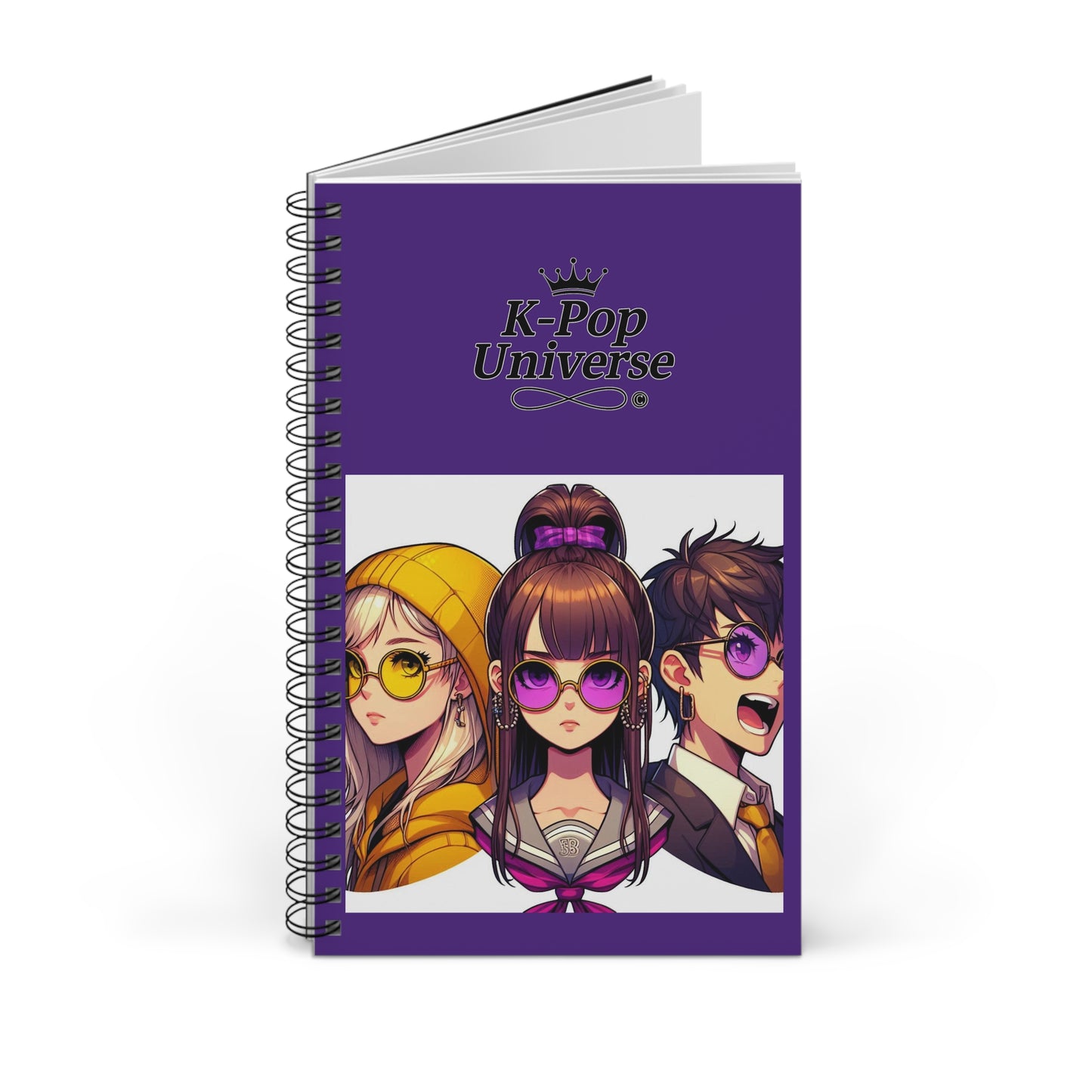K-Pop Universe Spiral Journal, Cute Stationery, Gift for Fans, Writing Journal, School Supplies, Diary