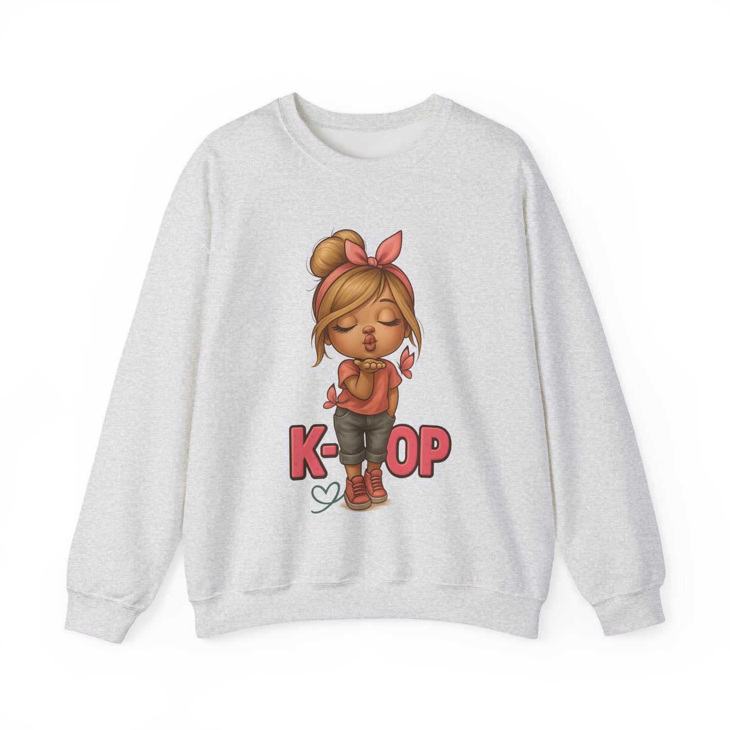 K-Pop Girl Crewneck Sweatshirt, Trendy Gift for Music Lovers, Stylish Cozy Wear, Perfect for Concerts, Fashionable Graphic Sweatshirt
