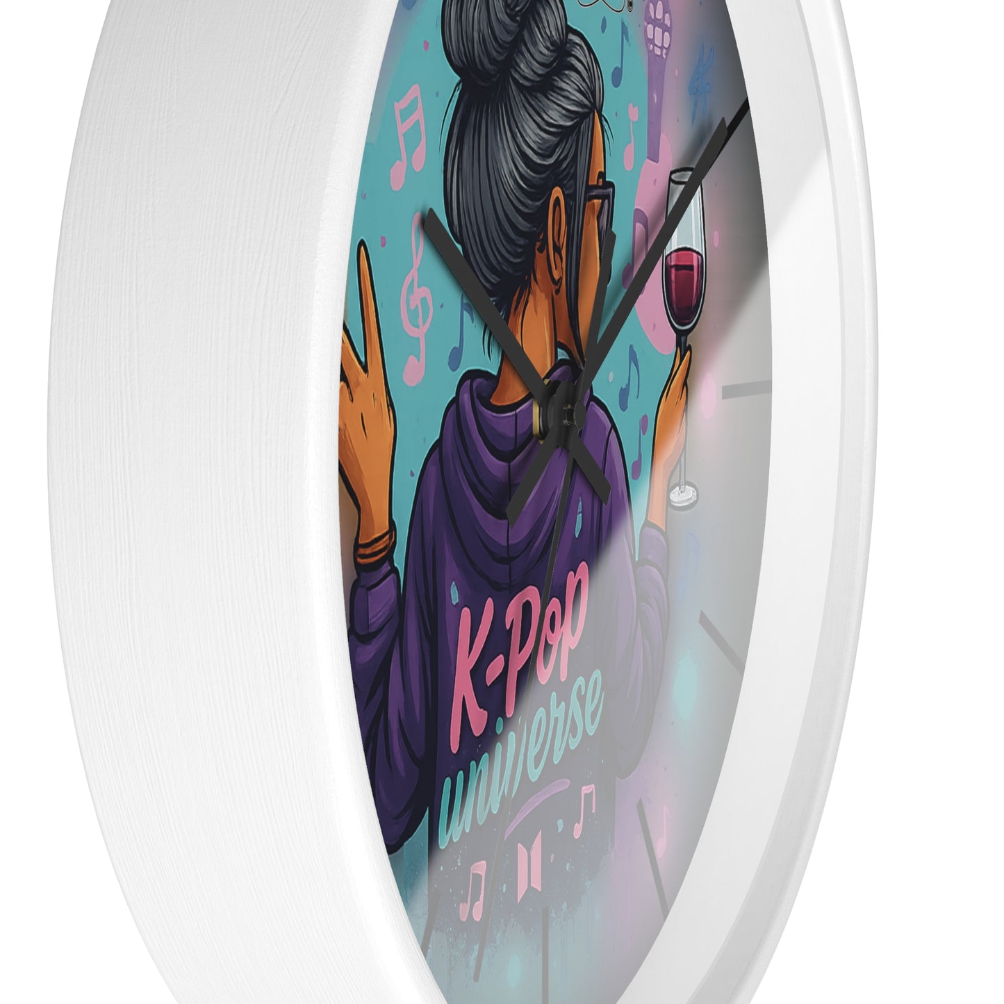K-Pop Universe Wall Clock, Stylish Home Decor, Music Lover Gift, K-Pop Fan Accessory, Unique Wall Art, Trendy Timepiece
