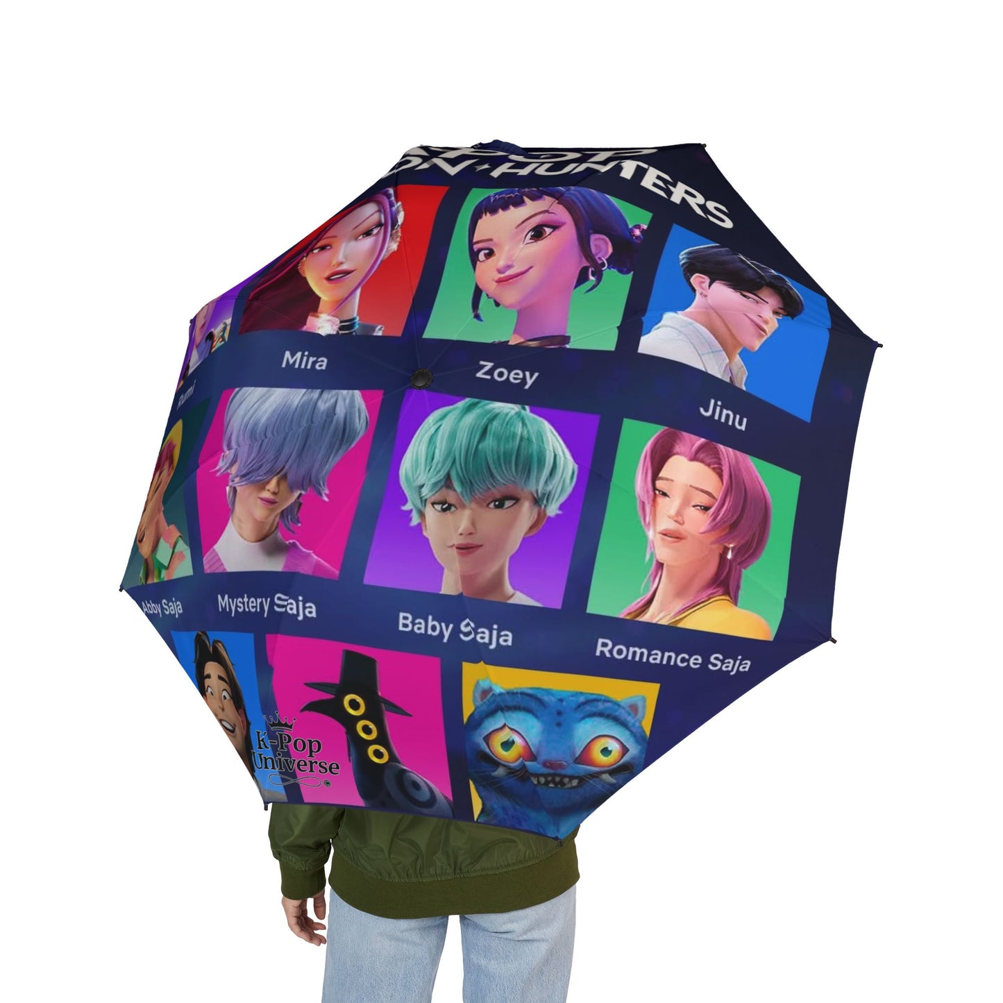 ❗LIMITED EDITION ❗ Semi-Automatic Foldable Umbrella, k-pop demon Jun