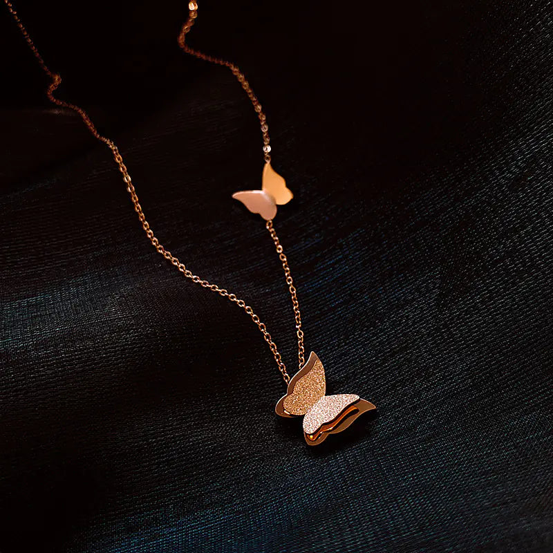 Titanium Steel Necklace - Korean Style Letter Pendant