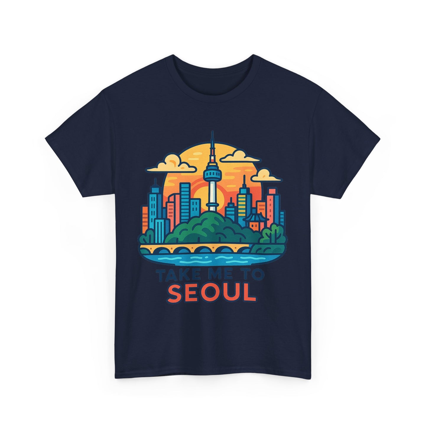 K-Pop Seoul Adventure Tee, Trendy Unisex T-Shirt, City Skyline Graphic, Music Lovers Gift, Casual Streetwear