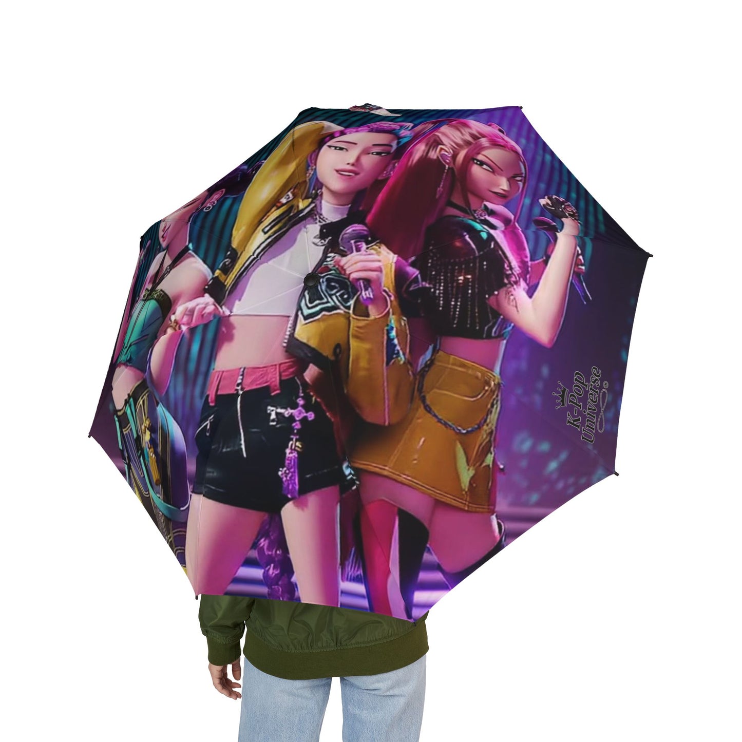 ❗LIMITED EDIT ❗K-POP DEMON HUNTERS Trendy Foldable Umbrella with Vibrant Design, Portable Rain Gear for Festivals, Custom Art Gift for Fans, Unique Collectible Accessory
