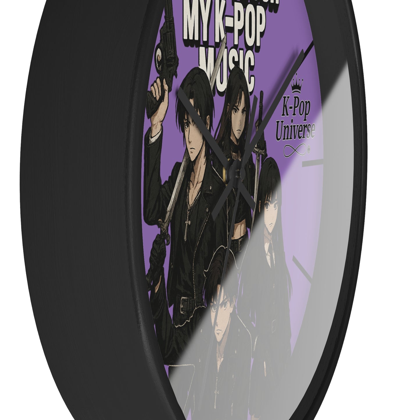 K-Pop Music Wall Clock, Unique Decor for Music Lovers, Perfect Gift for Fans, Bedroom or Living Room Wall Art, Don't Touch My K-Pop Music