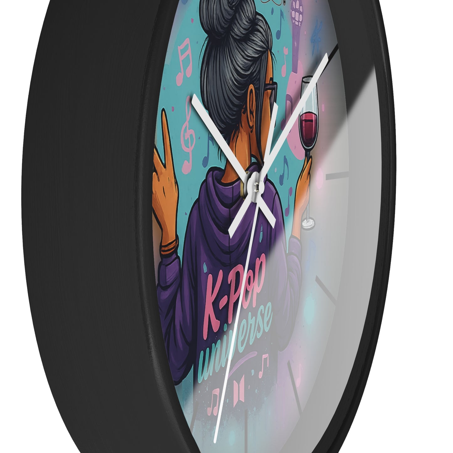 K-Pop Universe Wall Clock, Stylish Home Decor, Music Lover Gift, K-Pop Fan Accessory, Unique Wall Art, Trendy Timepiece