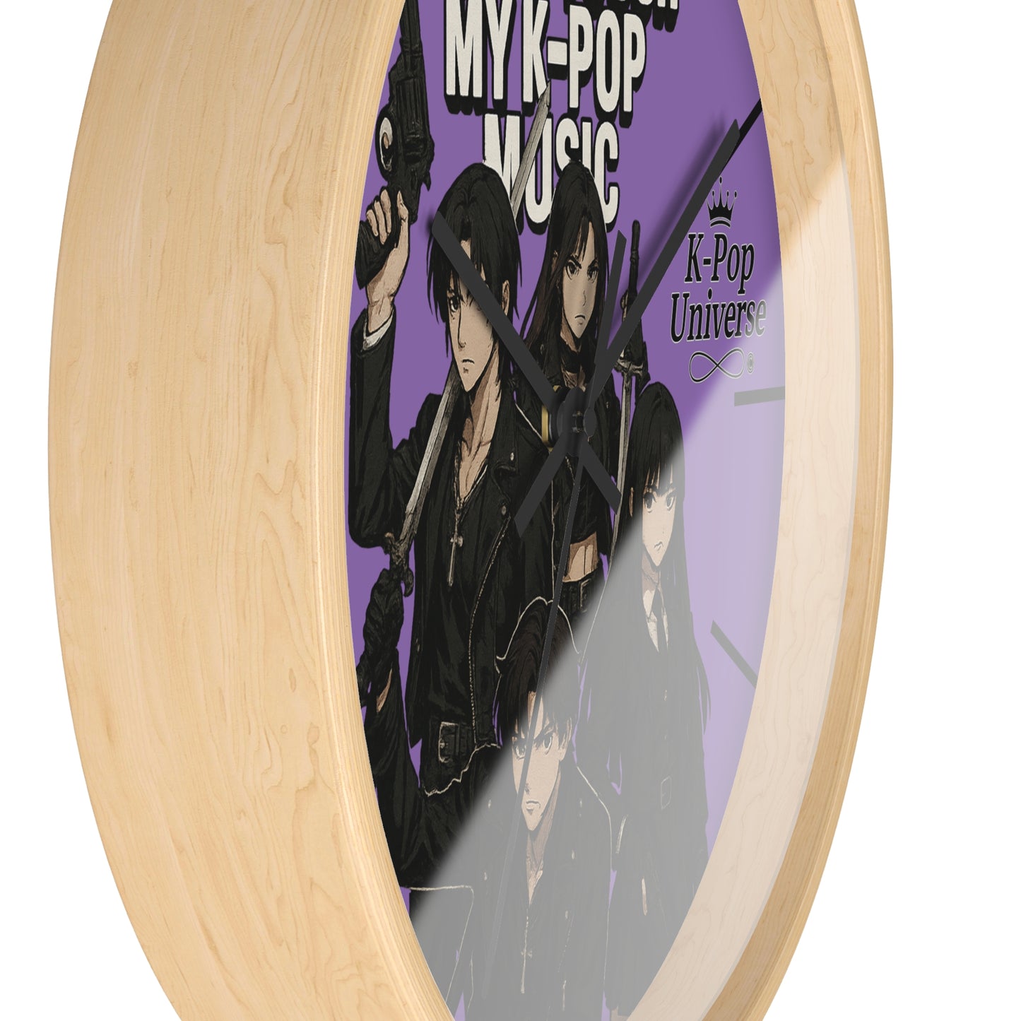 K-Pop Music Wall Clock, Unique Decor for Music Lovers, Perfect Gift for Fans, Bedroom or Living Room Wall Art, Don't Touch My K-Pop Music