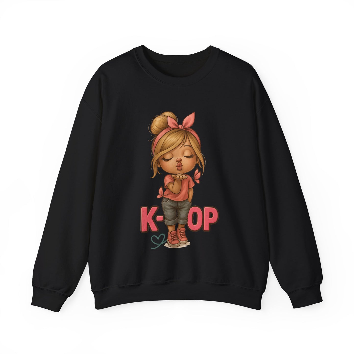 K-Pop Girl Crewneck Sweatshirt, Trendy Gift for Music Lovers, Stylish Cozy Wear, Perfect for Concerts, Fashionable Graphic Sweatshirt