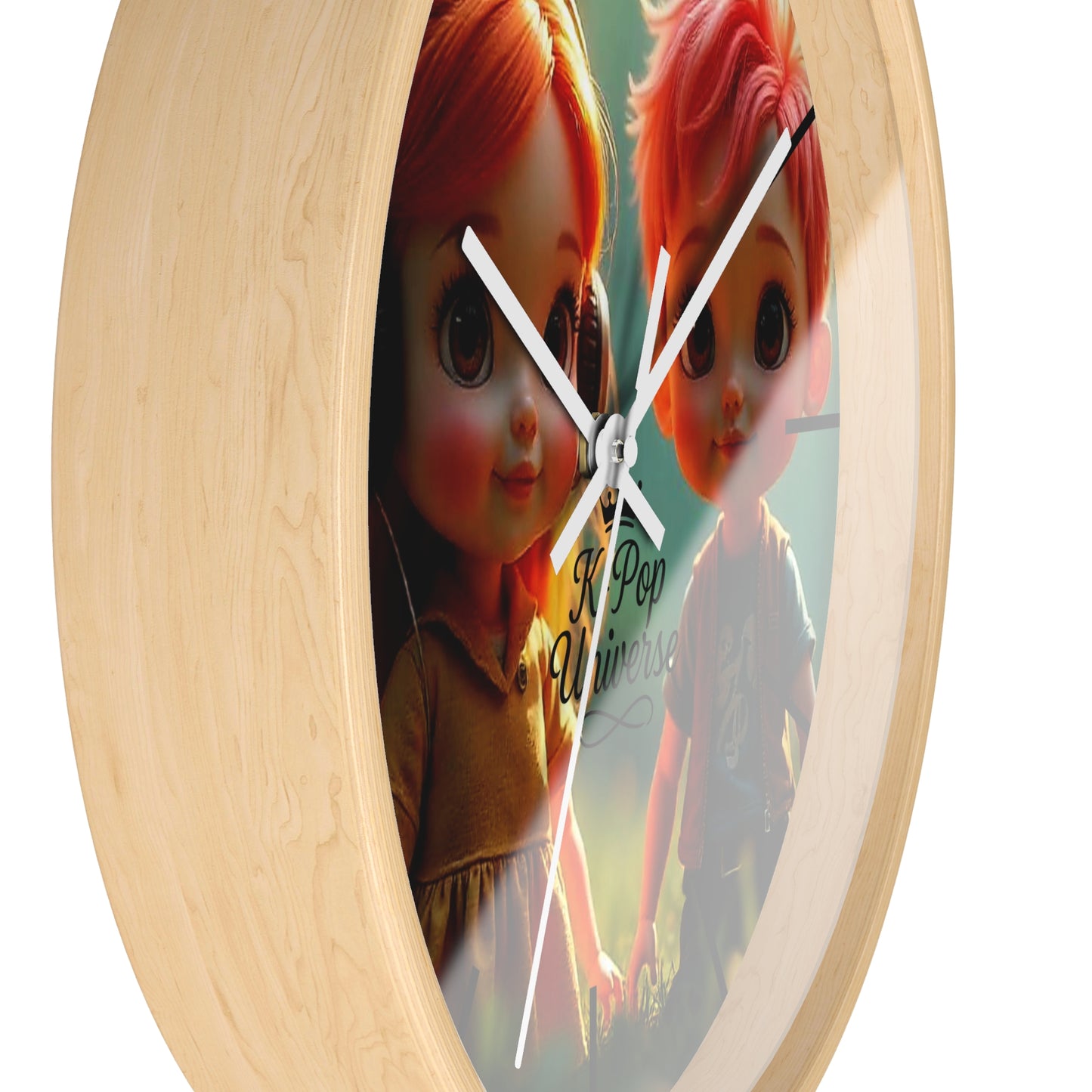 K-Pop Universe Wall Clock, Cute Home Decor, Gift for Music Lovers, Children's Room Accent, K-Pop Fan Wall Art