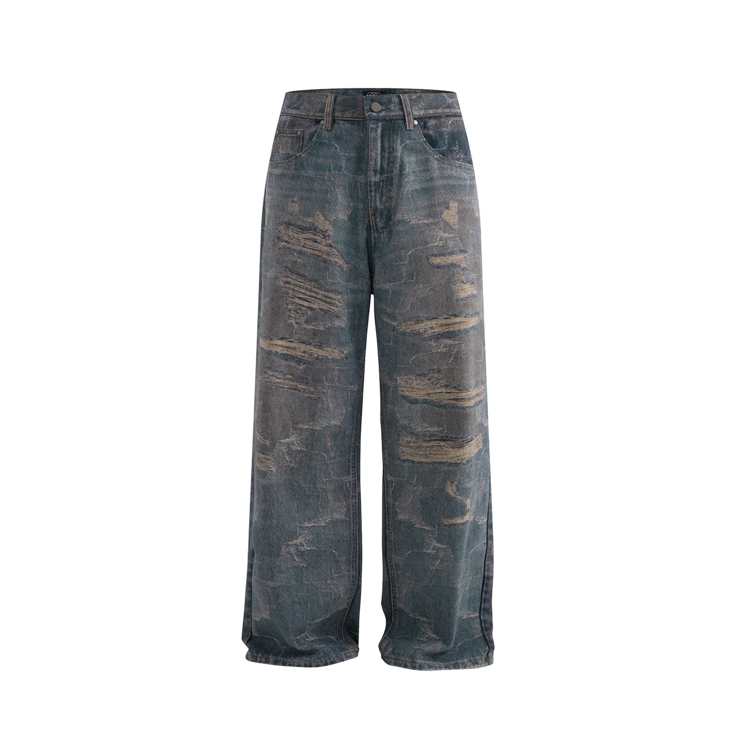 Street Korean Style High-Street Personalized3D Printed Denim Long Pants