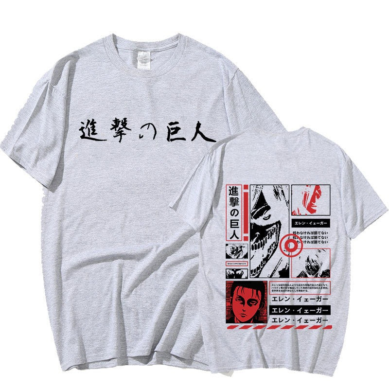 Japan Anime Attack on Titan T Shirt Men Shingeki No Kyojin E