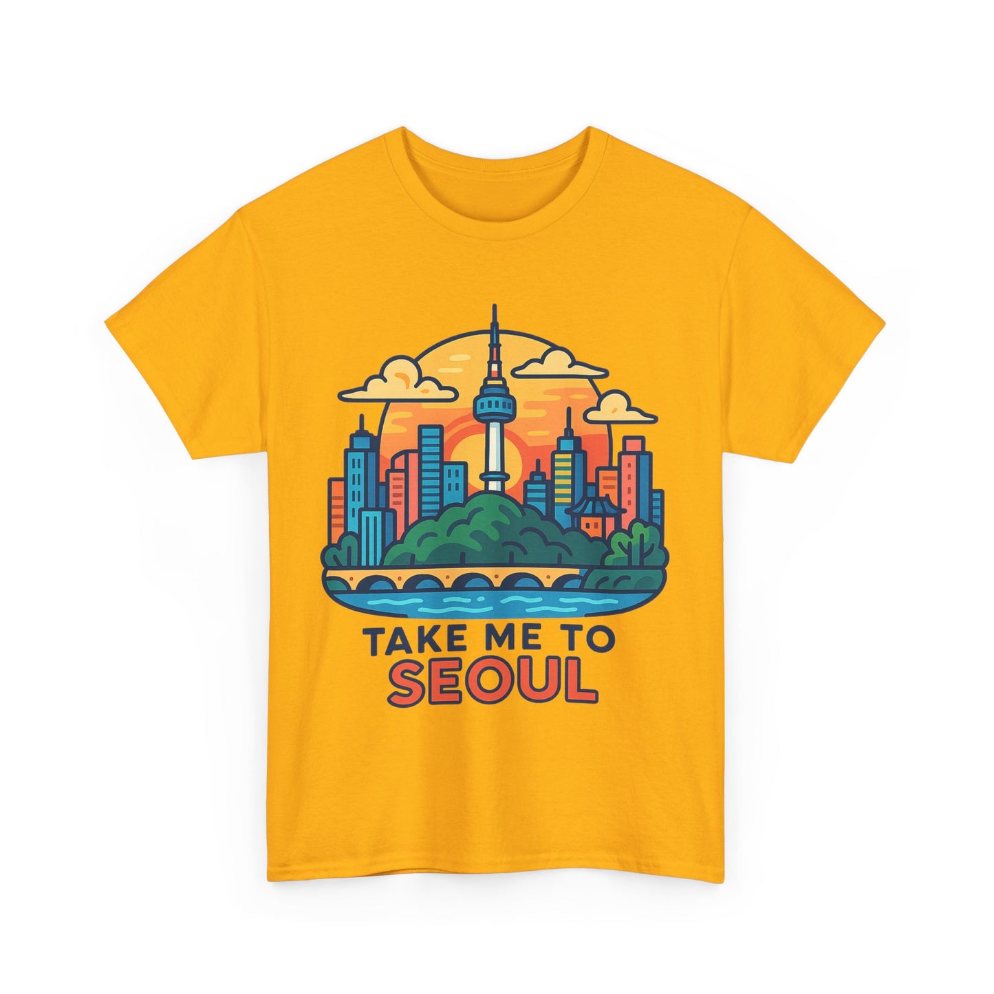 K-Pop Seoul Adventure Tee, Trendy Unisex T-Shirt, City Skyline Graphic, Music Lovers Gift, Casual Streetwear