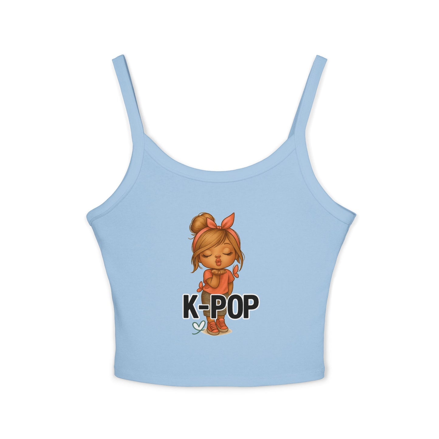 K-Pop Inspired Women's Spaghetti Strap Tank Top, Summer Fashion, Music Lover Gift, Festival Wear, Trendy Tops