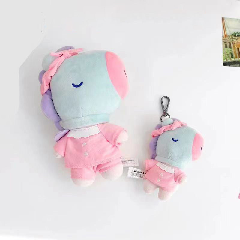 Korea Cute Popular Trend Small Animal Pajamas Series Plush Toy Doll Bag Pendant Gift
