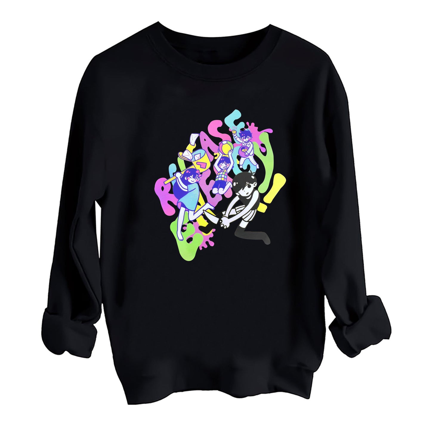 Unisexe Anime Print Hooded Sweatshirt Men's Cap Sweater Round Neck Sweatshirt Loose Cap Sweater, NelVKpop, k-pop universe