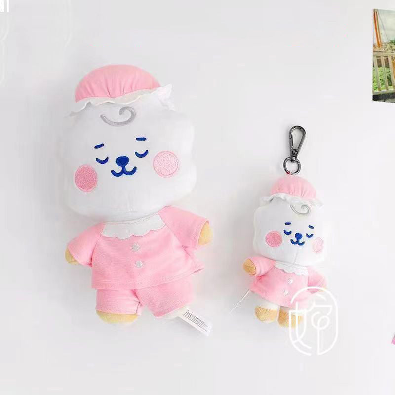Korea Cute Popular Trend Small Animal Pajamas Series Plush Toy Doll Bag Pendant Gift