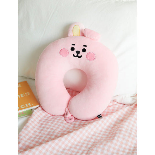 Bulletproof Youth Group Cartoon Baby U-Shaped Pillow Cute Plush Doll Lunch Break Travel Car BTS Cervical Pillow