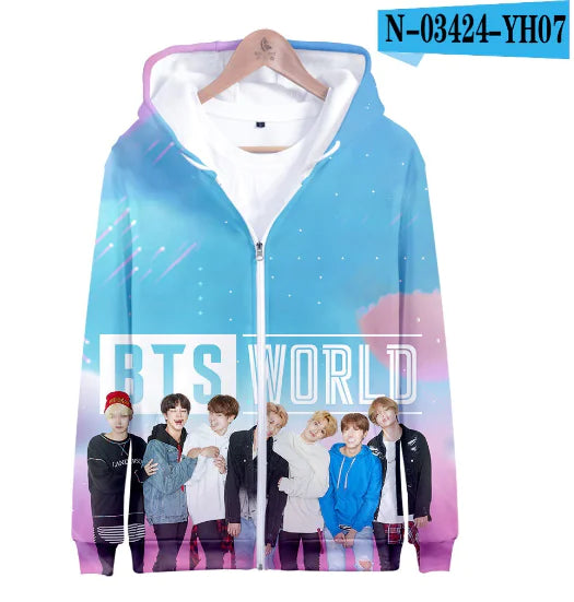 BTS Hoodie - Digital Print 3D Fashion Sweatshirt
