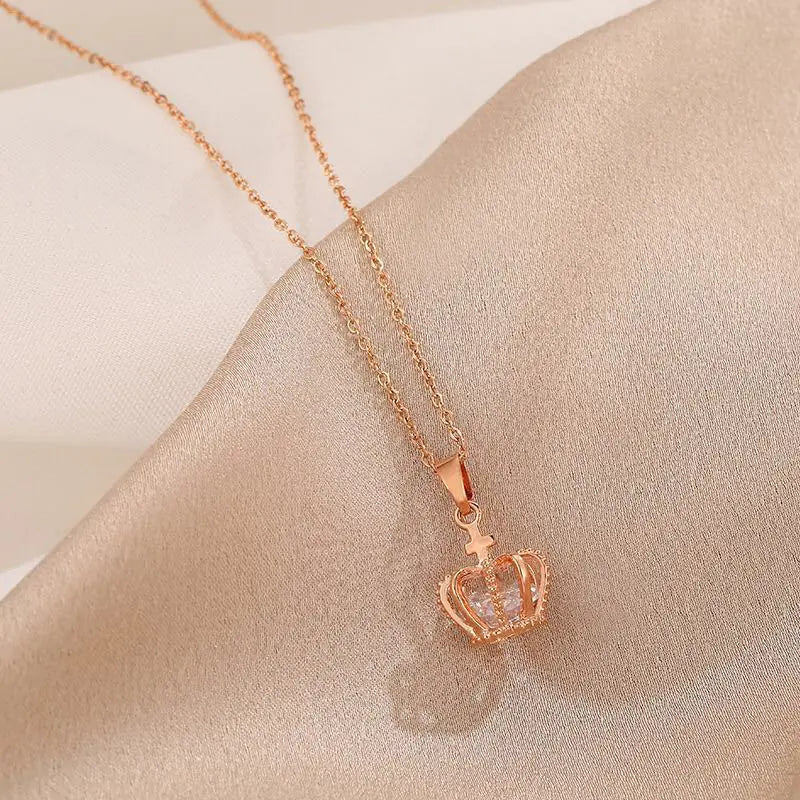 Titanium Steel Necklace - Korean Style Letter Pendant