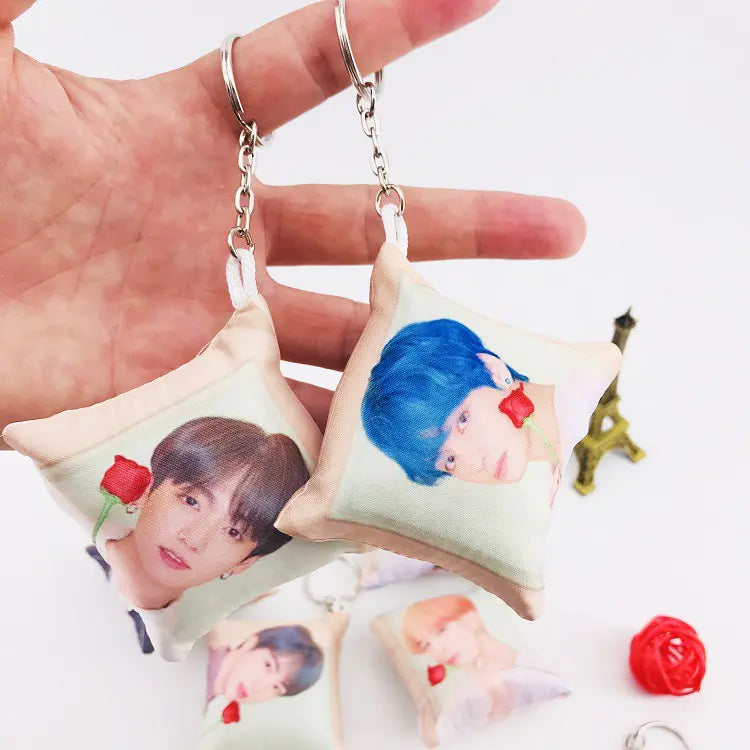 BTS Plush Cushion Keychain Accessories