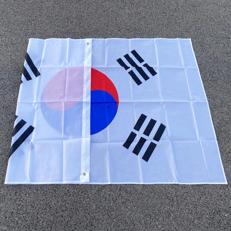 Aerxemrbrae 90 X150cm South Korea Korean Flag Banner Polyester Fabrics