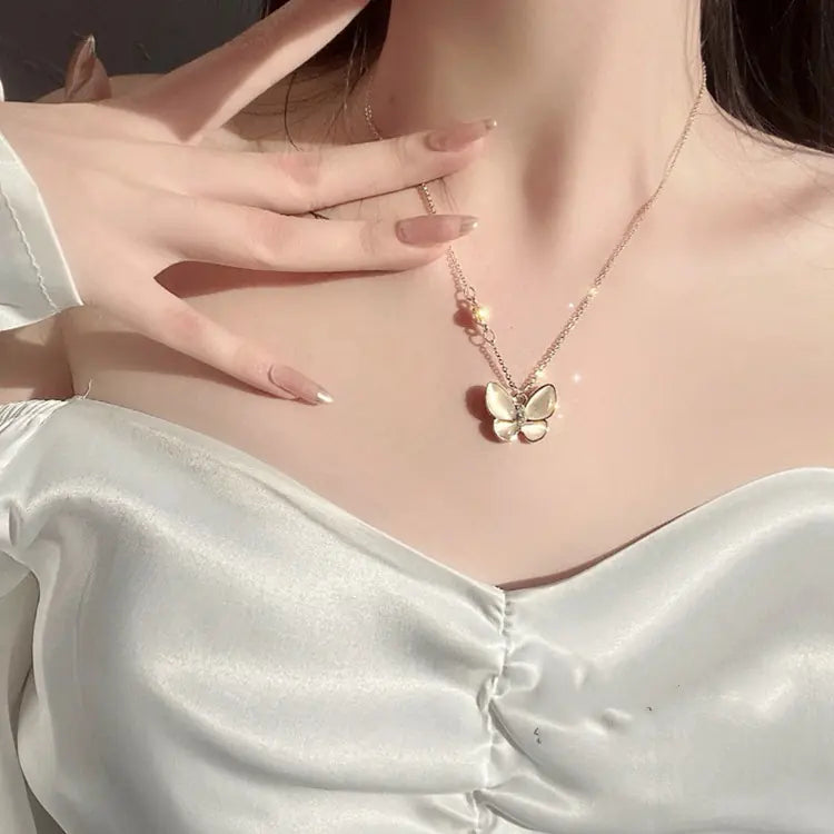 Titanium Steel Necklace - Korean Style Letter Pendant