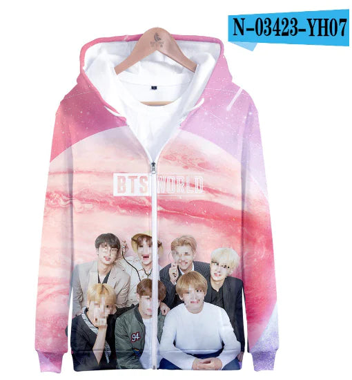 BTS Hoodie - Digital Print 3D Fashion Sweatshirt