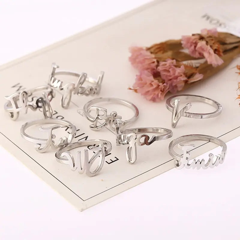 BTS Official Titanium Steel Ring with Logo Design