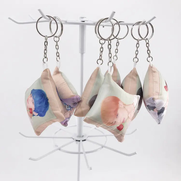 BTS Plush Cushion Keychain Accessories