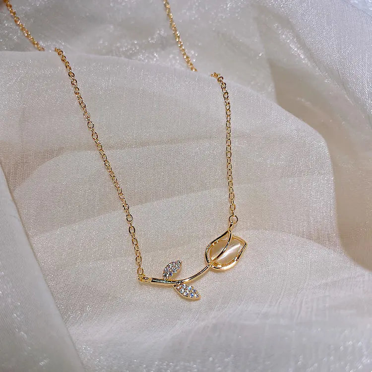 Titanium Steel Necklace - Korean Style Letter Pendant