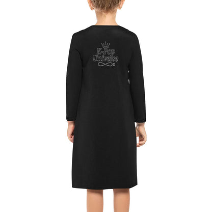 Girls' Long Sleeve Dress (D59) K-pop Demon Hunters,Saja boys, K-pop universe