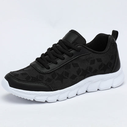 White shoes breathable lightweight casual sports women's shoes soft soled running shoes, unisex