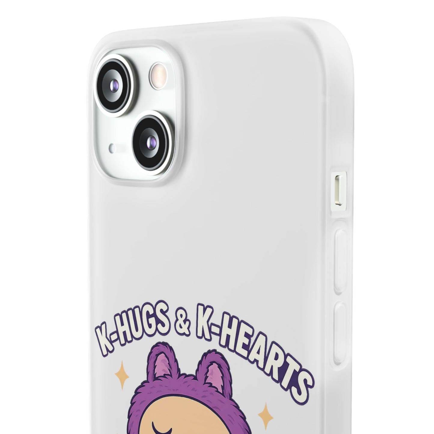 Cute K-Hugs & K-Hearts Flexi Case, Adorable Phone Case, Gift for Kids, Fun Gift, Cute Accessories, Kawaii Style Case