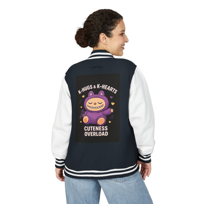K-Pop Universe Letterman Jacket, Trendy Unisex Varsity Jacket, Cute Gift for K-Pop Fans, Stylish Casual Wear, Anime Inspired Apparel