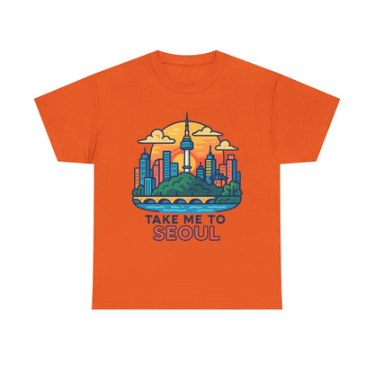 K-Pop Seoul Adventure Tee, Trendy Unisex T-Shirt, City Skyline Graphic, Music Lovers Gift, Casual Streetwear