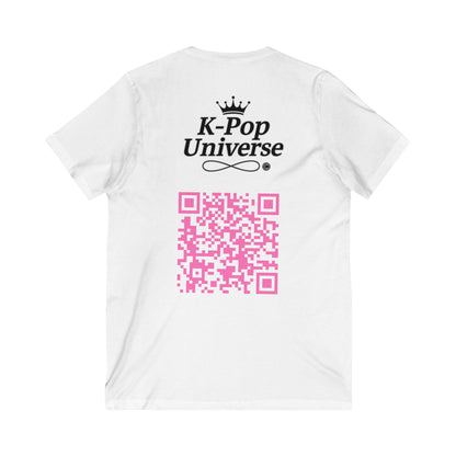 K-Pop Universe Unisex V-Neck Tee, Trendy Tee for Fans, Music Lover Apparel, Perfect for Concerts, Birthday Gift, Everyday Style