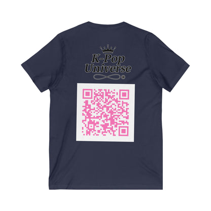 K-Pop Universe Unisex V-Neck Tee, Trendy Tee for Fans, Music Lover Apparel, Perfect for Concerts, Birthday Gift, Everyday Style