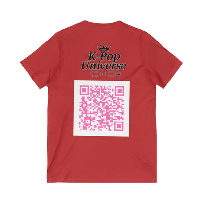 K-Pop Universe Unisex V-Neck Tee, Trendy Tee for Fans, Music Lover Apparel, Perfect for Concerts, Birthday Gift, Everyday Style