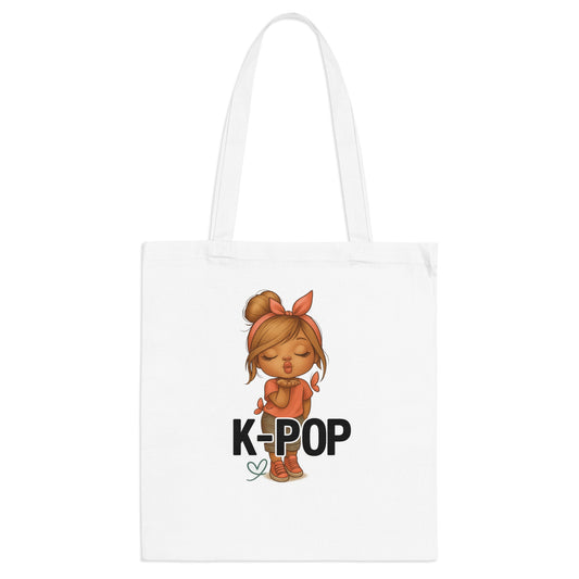 K-Pop Enthusiast Tote Bag, Fans Gift, Music Lover Bag, K-Pop Merchandise, Eco-Friendly Shopping Bag