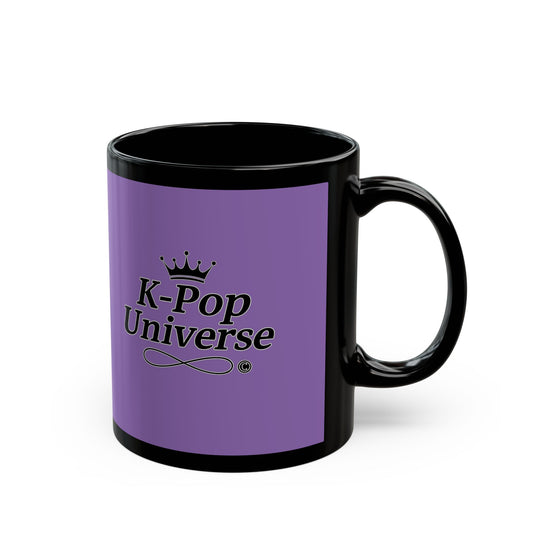 K-Pop Fan Mug - Stylish Coffee Cup for Music Lovers, Purple Black Ceramic Mug, Gift for Birthdays, Holidays, and Celebrations