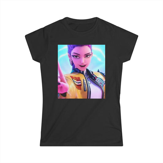 Women's Graphic Tee, Casual Wear, Gamer Shirt, Anime Style Top, Unique Gift for Her, Everyday Comfort, Birthday Present, k-pop demon Hunters