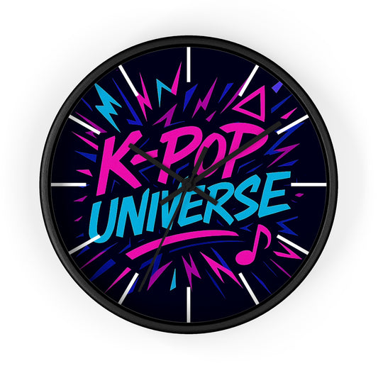 K-Pop Universe Wall Clock | Colorful Home Decor, Music Lover Gift, K-Pop Fan Wall Art, Unique Timepiece, Retro Aesthetic Decor