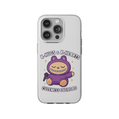 Cute K-Hugs & K-Hearts Flexi Case, Adorable Phone Case, Gift for Kids, Fun Gift, Cute Accessories, Kawaii Style Case
