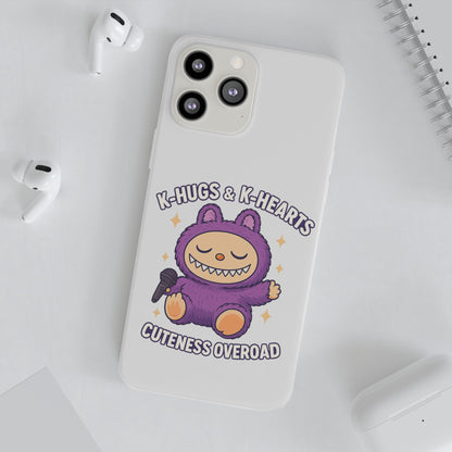 Cute K-Hugs & K-Hearts Flexi Case, Adorable Phone Case, Gift for Kids, Fun Gift, Cute Accessories, Kawaii Style Case