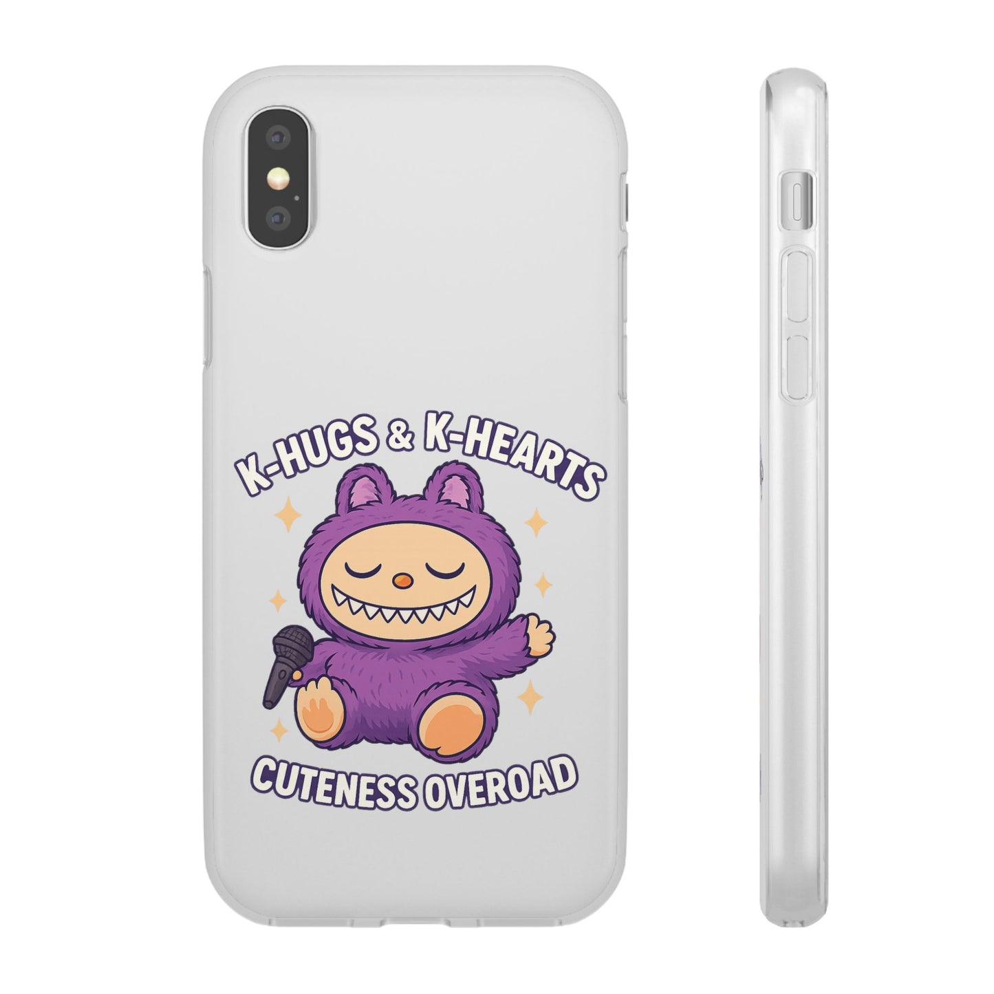 Cute K-Hugs & K-Hearts Flexi Case, Adorable Phone Case, Gift for Kids, Fun Gift, Cute Accessories, Kawaii Style Case
