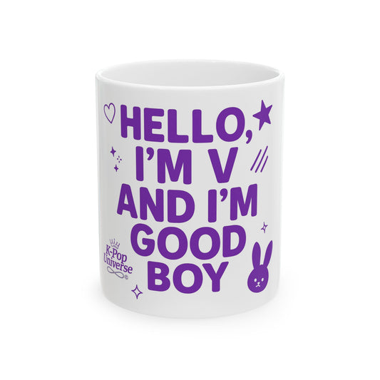K-Pop Inspired Ceramic Mug, Perfect Gift for Fans, Office Decor, Tea & Coffee Lovers, Birthday or Celebration Mug,B, BTS,Kim TAEHYUNG, k-pop universe