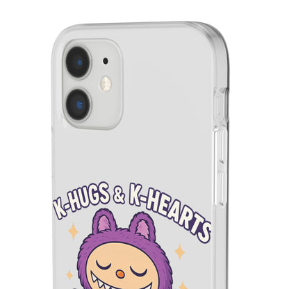 Cute K-Hugs & K-Hearts Flexi Case, Adorable Phone Case, Gift for Kids, Fun Gift, Cute Accessories, Kawaii Style Case