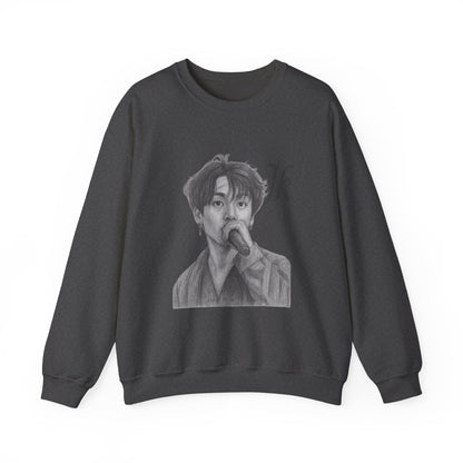 K-Pop Inspired Unisex Crewneck Sweatshirt, JK Sweatshirt, Music Lover Gift, Streetwear, Cozy Fashion, Fan Apparel,jk, BTS, Jungkook